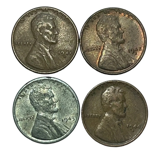 WW2 collectible coin lot with steel cent - Picture 2 of 4